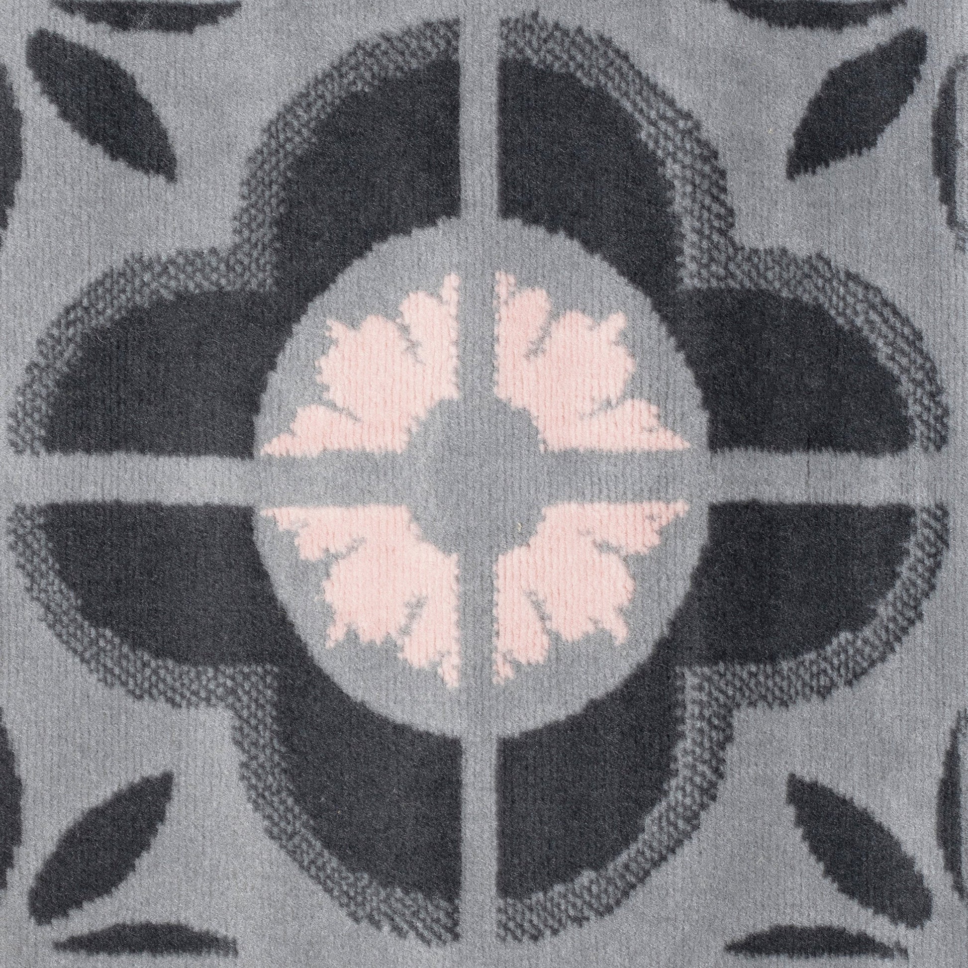 Stair Runner Hard Wearing Kitchen Mat - Texas Pink & Grey Floral Tiles Stair Runner Rug Masters