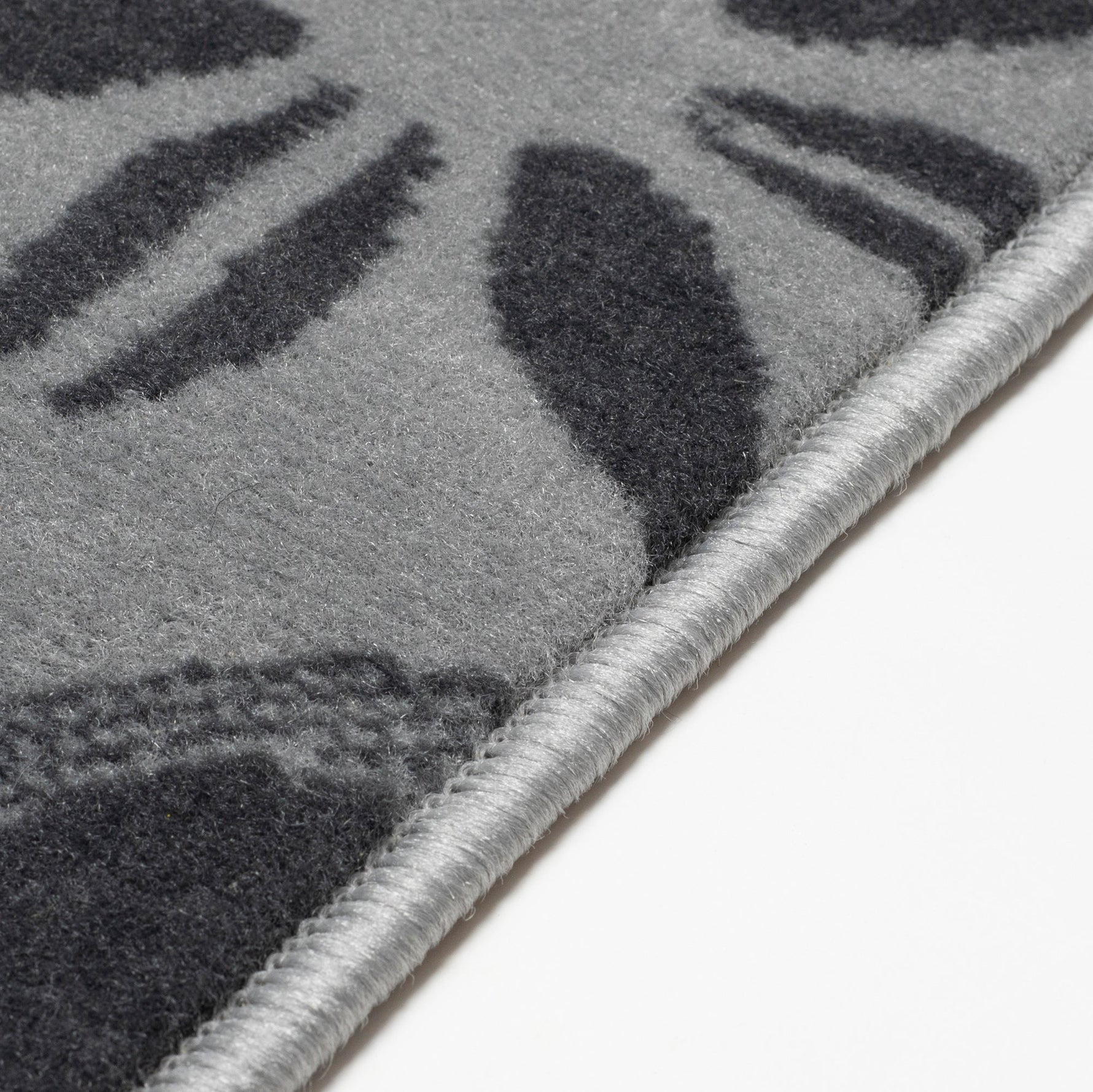 Stair Runner Hard Wearing Kitchen Mat - Texas Pink & Grey Floral Tiles - Bargainia.com - 