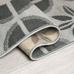 Stair Runner Hard Wearing Kitchen Mat - Texas Pink & Grey Floral Tiles - Bargainia.com - 