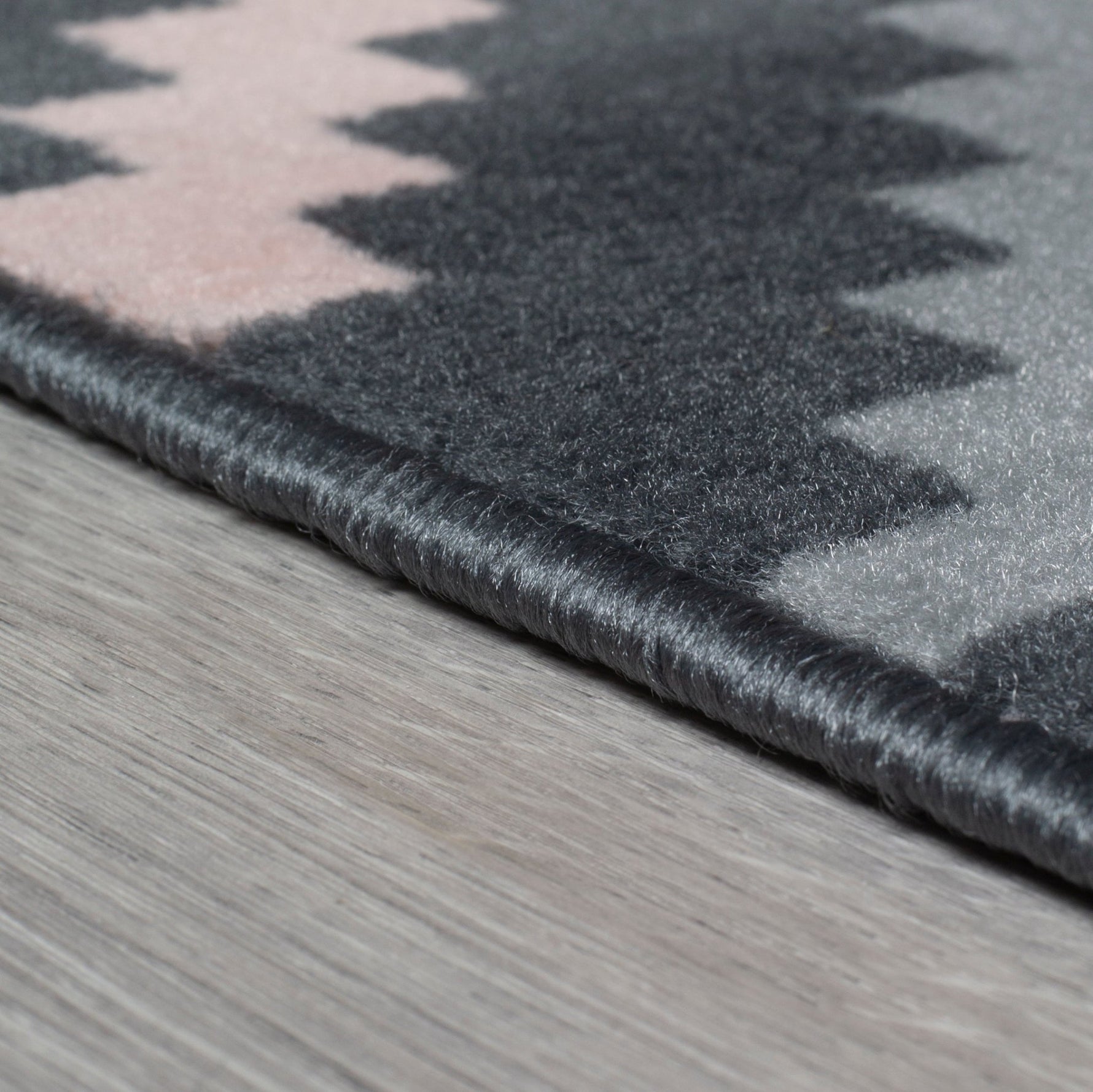 Stair Runner Hard Wearing Kitchen Mat - Texas Pink & Grey Geometric Tiles - Bargainia.com - 