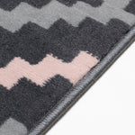 Stair Runner Hard Wearing Kitchen Mat - Texas Pink & Grey Geometric Tiles - Bargainia.com - 