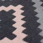 Stair Runner Hard Wearing Kitchen Mat - Texas Pink & Grey Geometric Tiles - Bargainia.com - 
