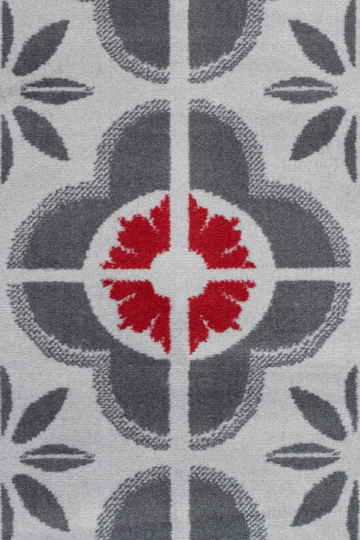 Stair Runner Hard Wearing Kitchen Mat - Texas Red & Grey Floral Stair Runner Rug Masters