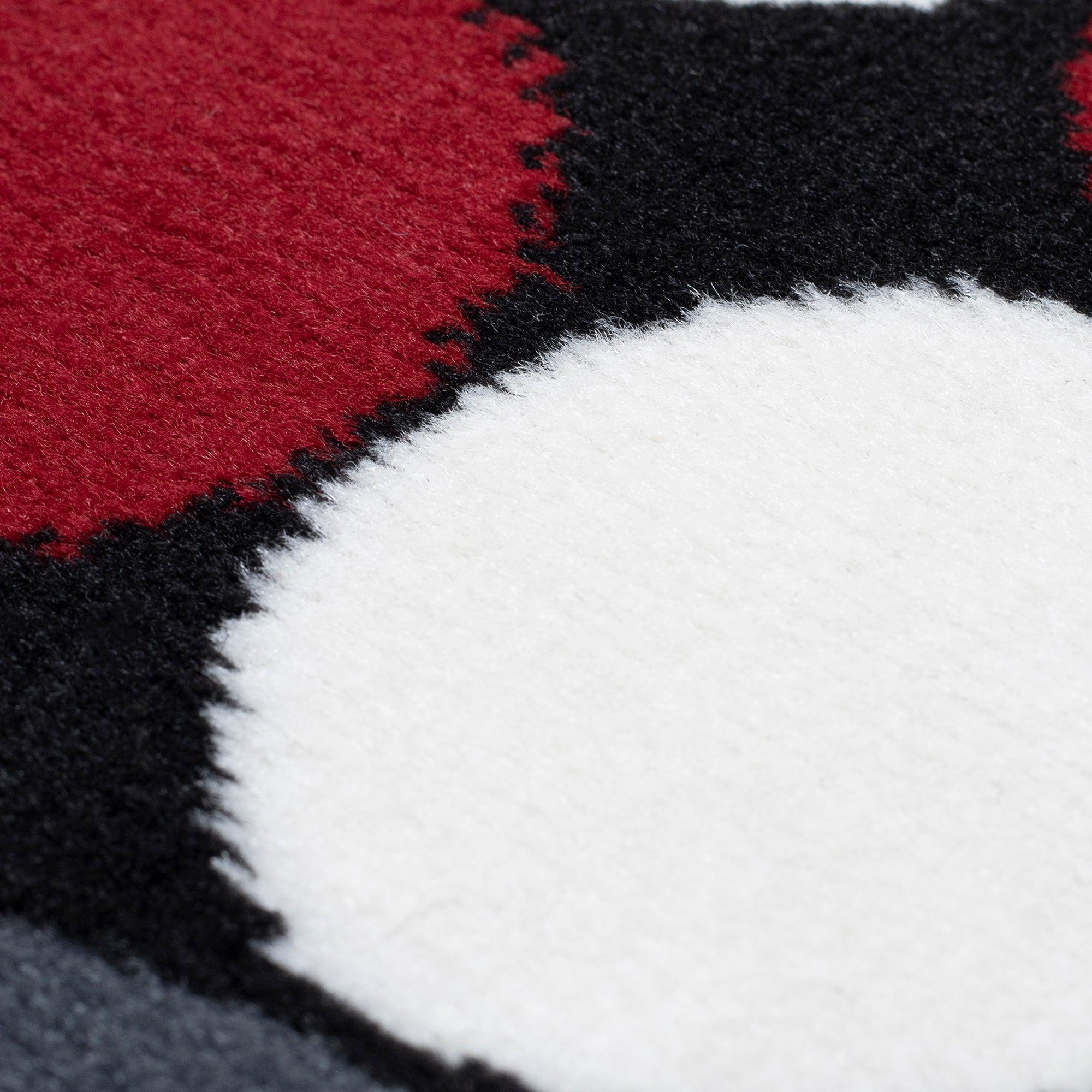 Stair Runner Hard Wearing Kitchen Mat - Texas Red & Grey Spots Stair Runner Rug Masters