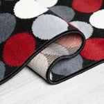Stair Runner Hard Wearing Kitchen Mat - Texas Red & Grey Spots - Bargainia.com - 