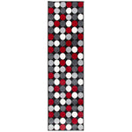 Stair Runner Hard Wearing Kitchen Mat - Texas Red & Grey Spots - Bargainia.com - 