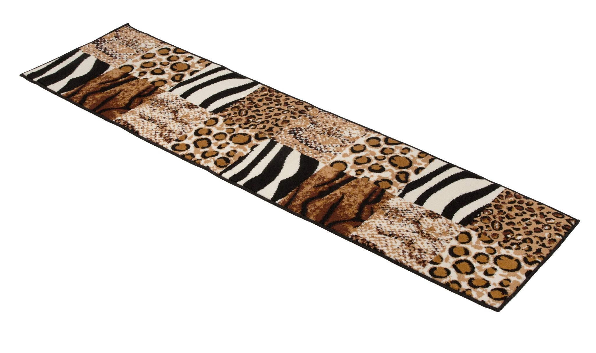 Stair Runner Hard Wearing Kitchen Mat - Texas Safari Print Stair Runner Rug Masters