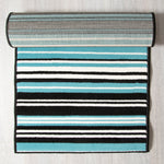 Stair Runner Hard Wearing Kitchen Mat - Texas Teal Lines - Bargainia.com - 