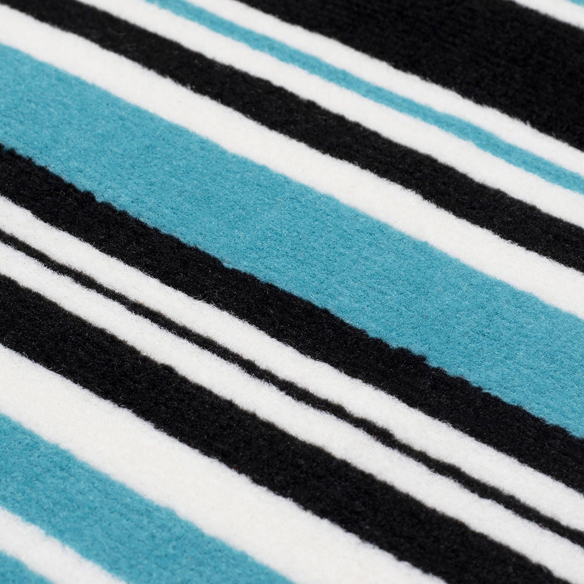 Stair Runner Hard Wearing Kitchen Mat - Texas Teal Lines Stair Runner Rug Masters