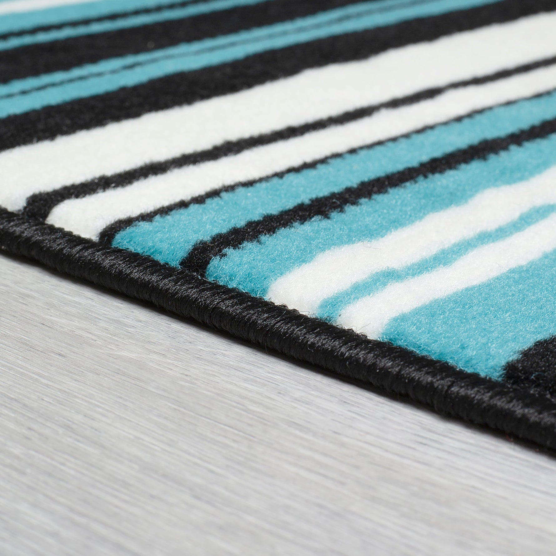 Stair Runner Hard Wearing Kitchen Mat - Texas Teal Lines - Bargainia.com - 
