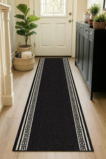 Stair Runner Non - Slip Kitchen Mat - Black Luna - Bargainia.com - 