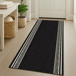Stair Runner Non - Slip Kitchen Mat - Black Luna - Bargainia.com - 