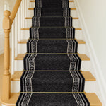 Stair Runner Non - Slip Kitchen Mat - Black Luna - Bargainia.com - 
