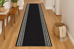 Stair Runner Non - Slip Kitchen Mat - Black Luna - Bargainia.com - 