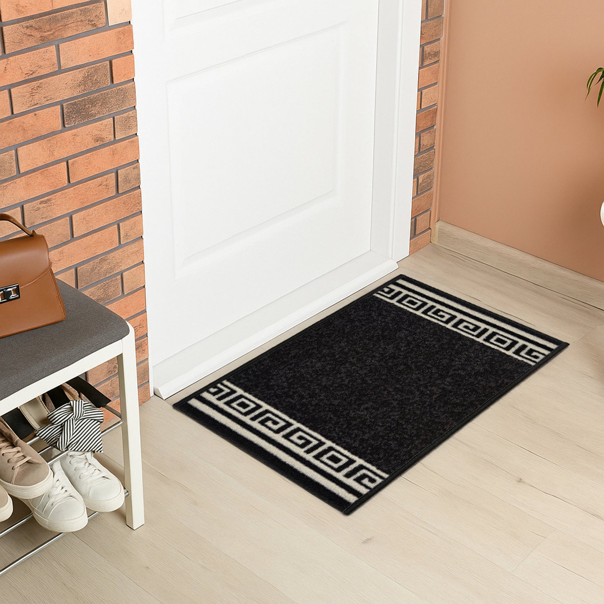 Stair Runner Non-Slip Kitchen Mat - Black Luna Stair Runner Rug Masters