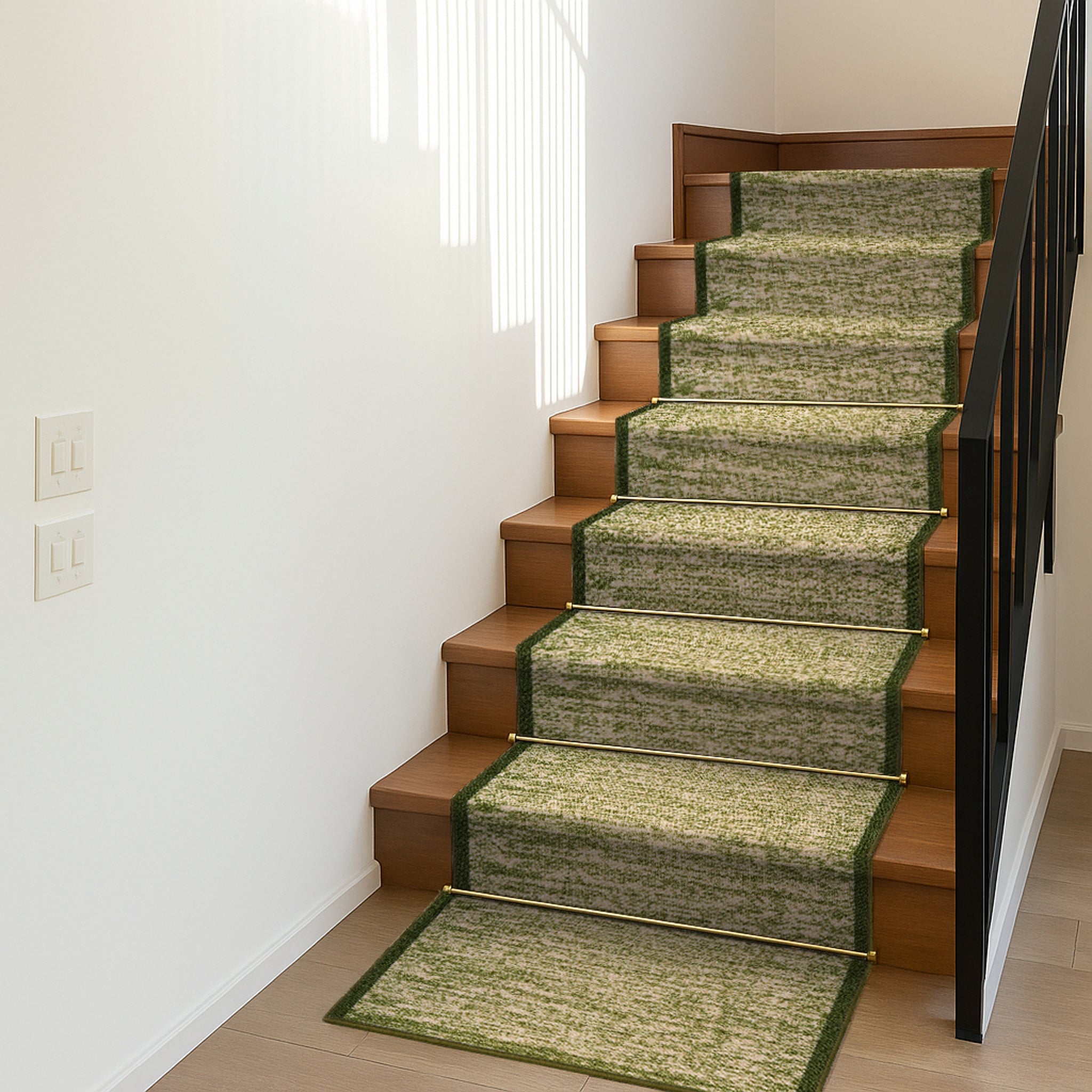 Stair Runner Non-Slip Kitchen Mat - Blend Green Rug Masters