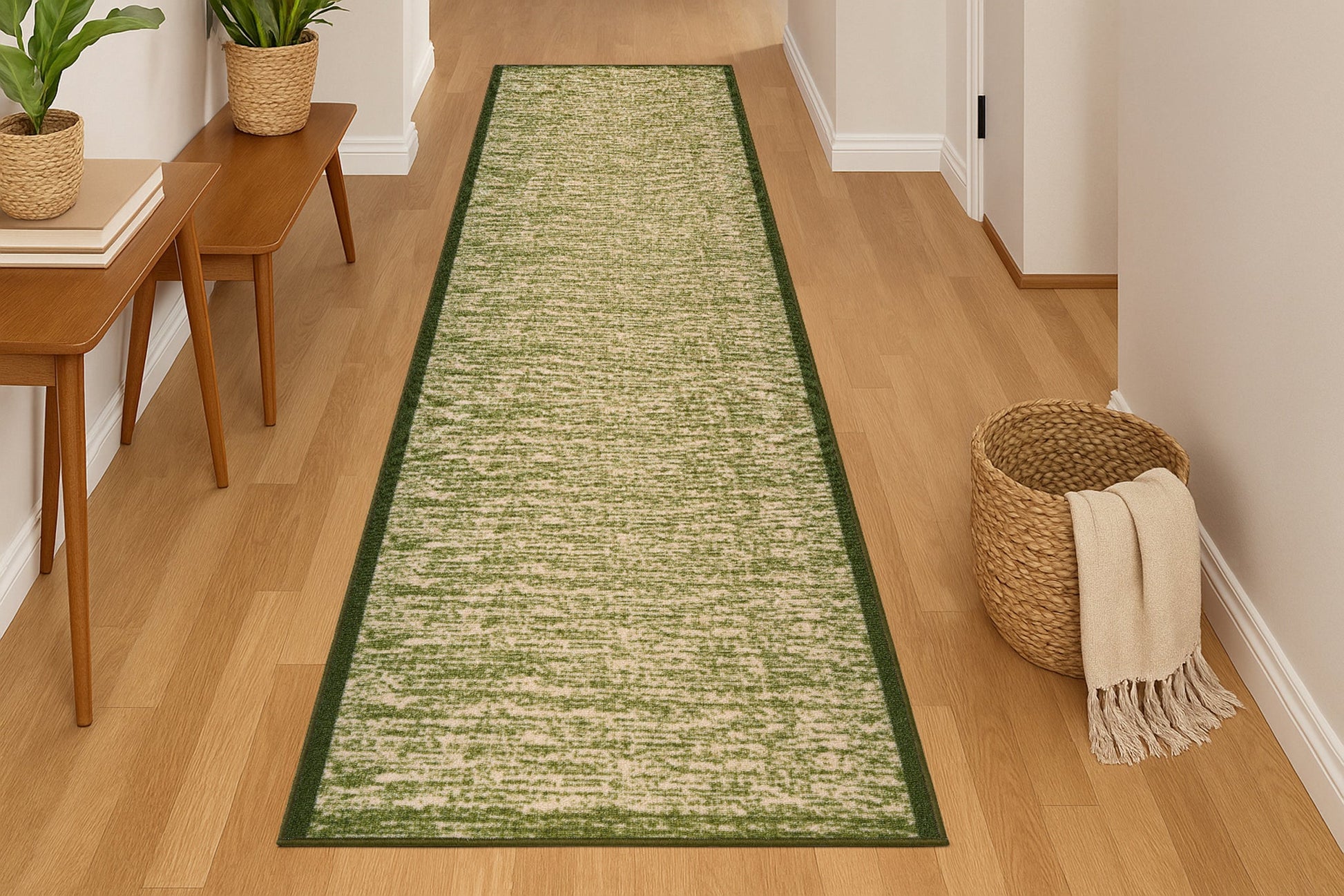 Stair Runner Non-Slip Kitchen Mat - Blend Green Rug Masters