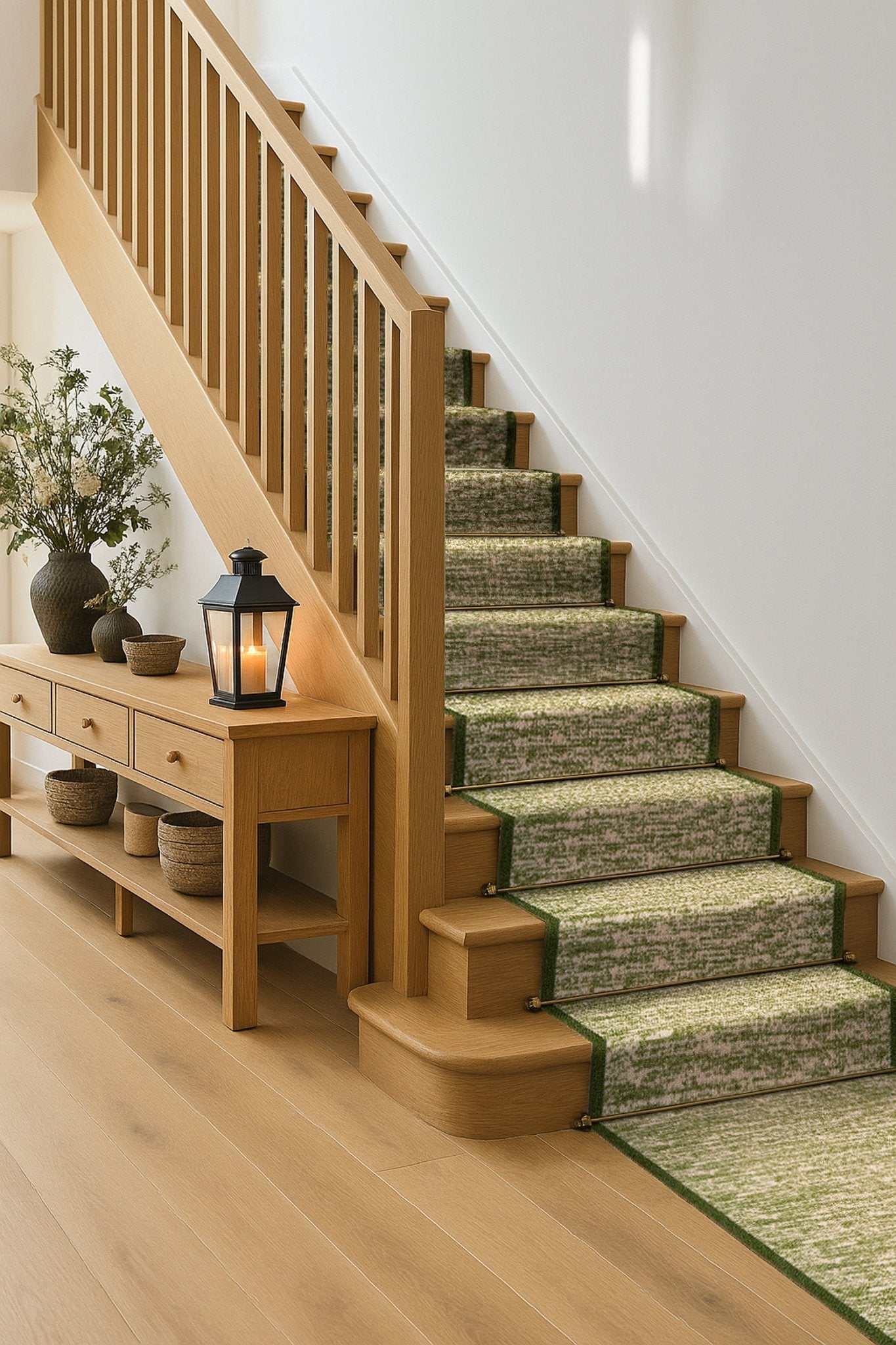 Stair Runner Non - Slip Kitchen Mat - Blend Green - Bargainia.com - 