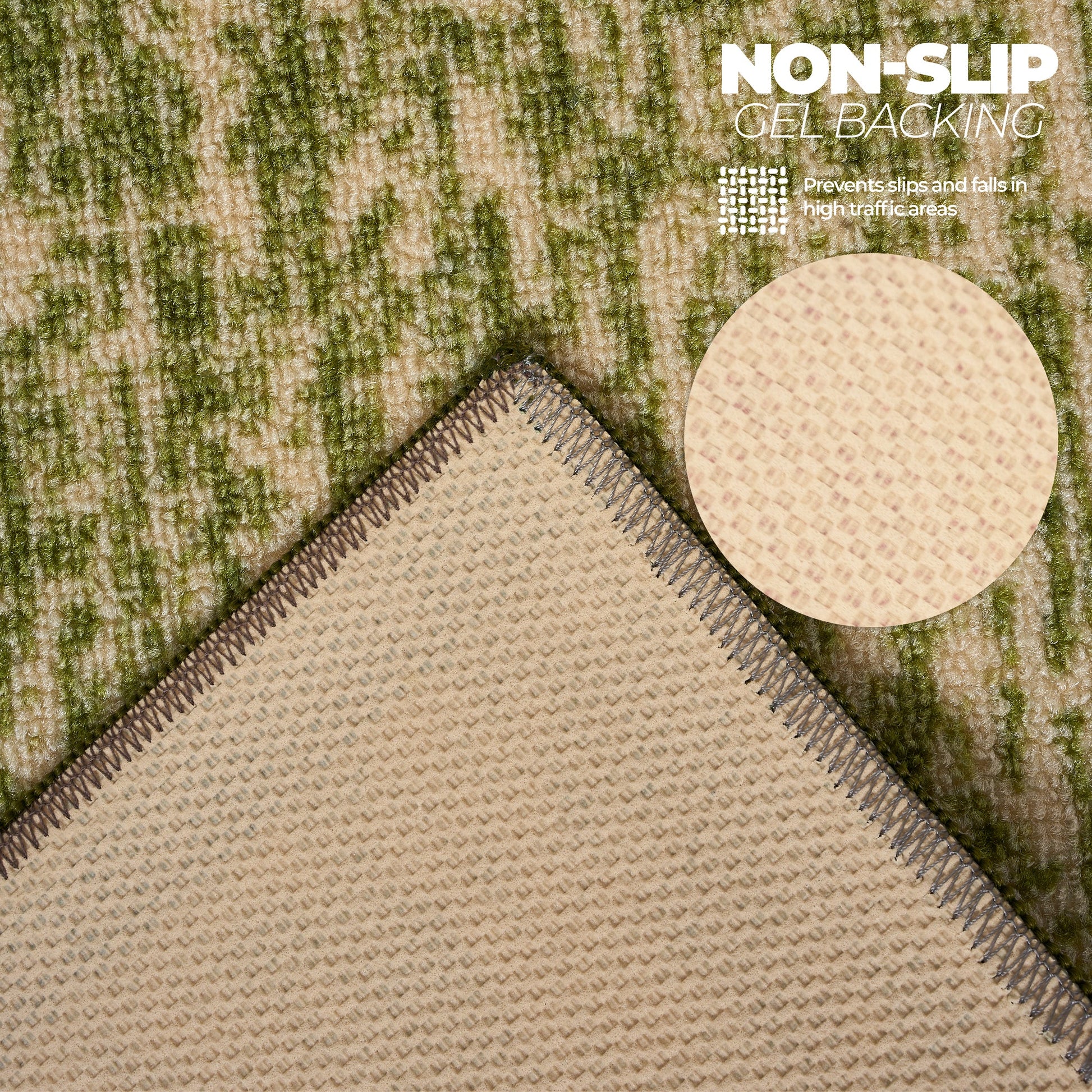 Stair Runner Non-Slip Kitchen Mat - Blend Green Rug Masters