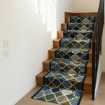 Stair Runner Non - Slip Kitchen Mat - Blue Anejo - Bargainia.com - 