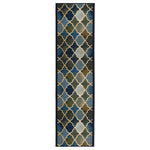 Stair Runner Non - Slip Kitchen Mat - Blue Anejo - Bargainia.com - 