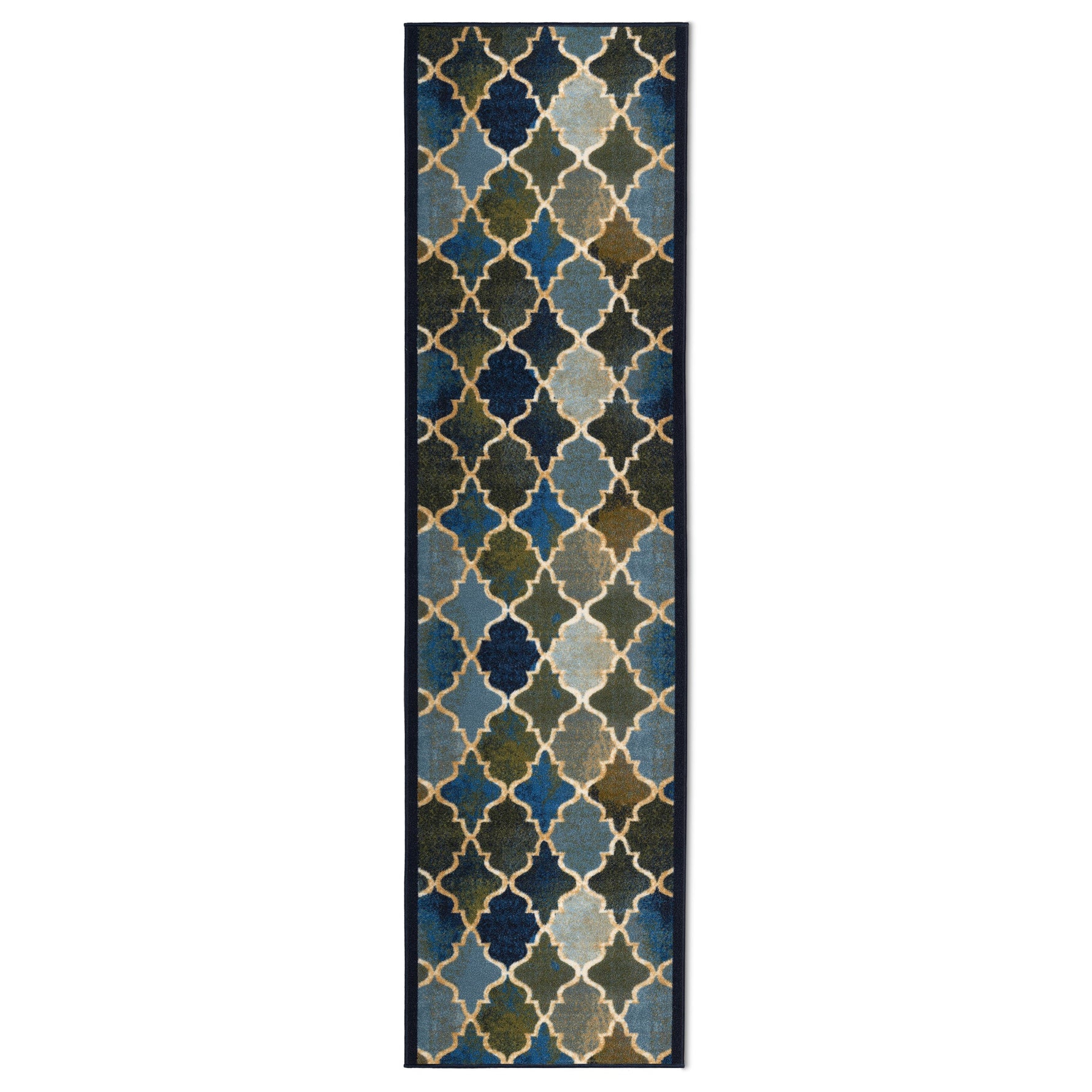 Stair Runner Non - Slip Kitchen Mat - Blue Anejo - Bargainia.com - 