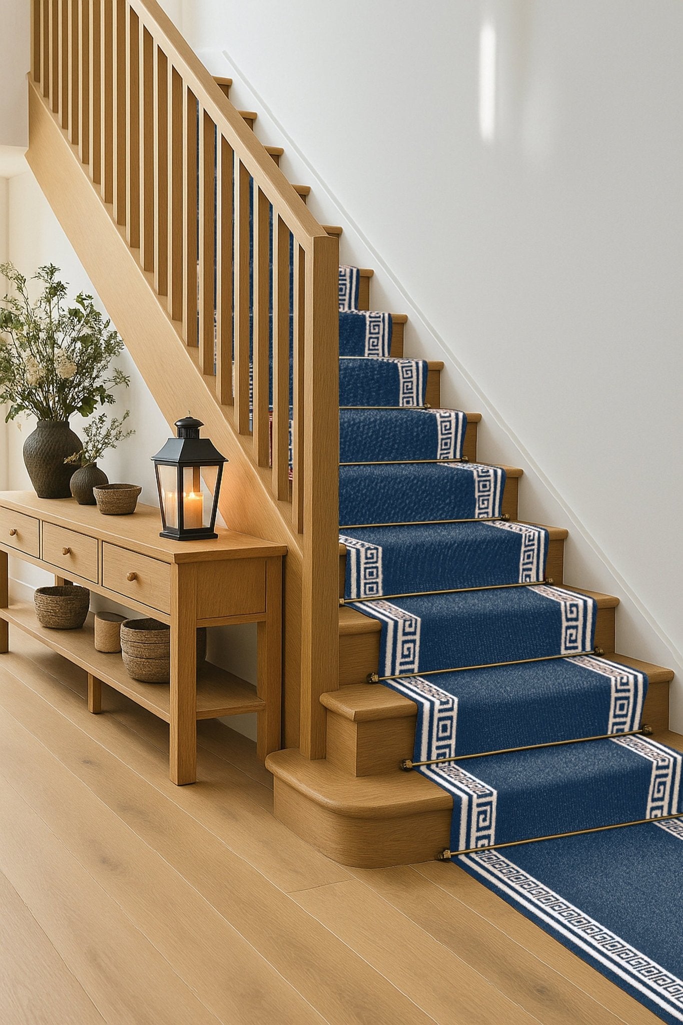 Stair Runner Non-Slip Kitchen Mat - Blue Luna Stair Runner Rug Masters