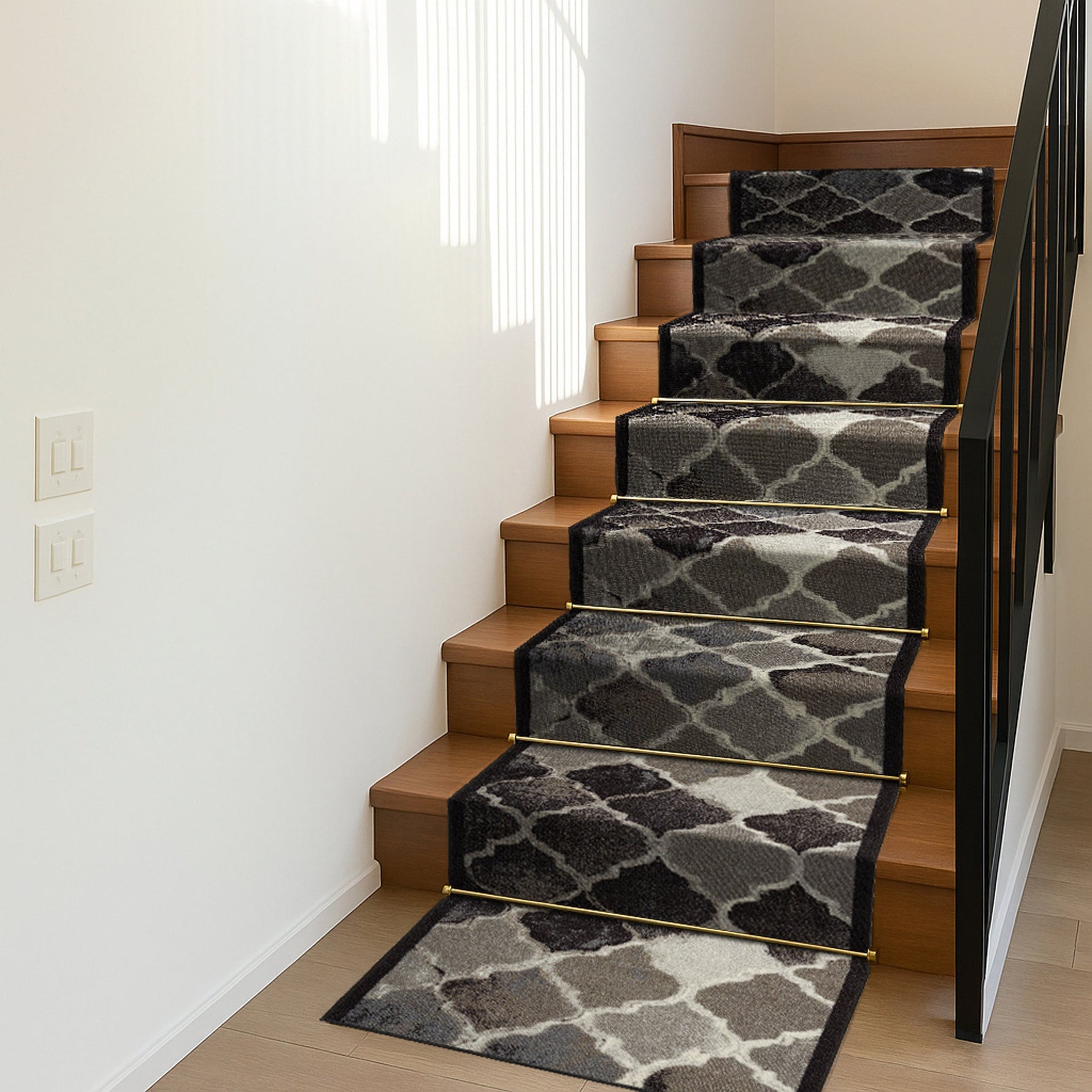 Stair Runner Non - Slip Kitchen Mat - Grey Anejo - Bargainia.com - 