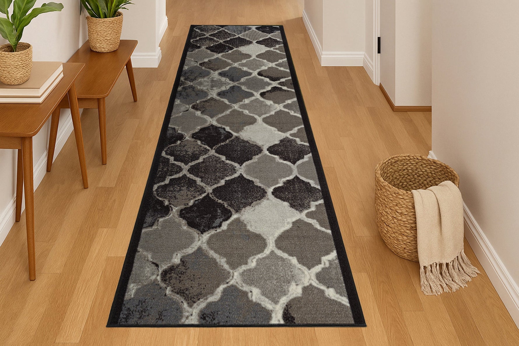 Stair Runner Non - Slip Kitchen Mat - Grey Anejo - Bargainia.com - 