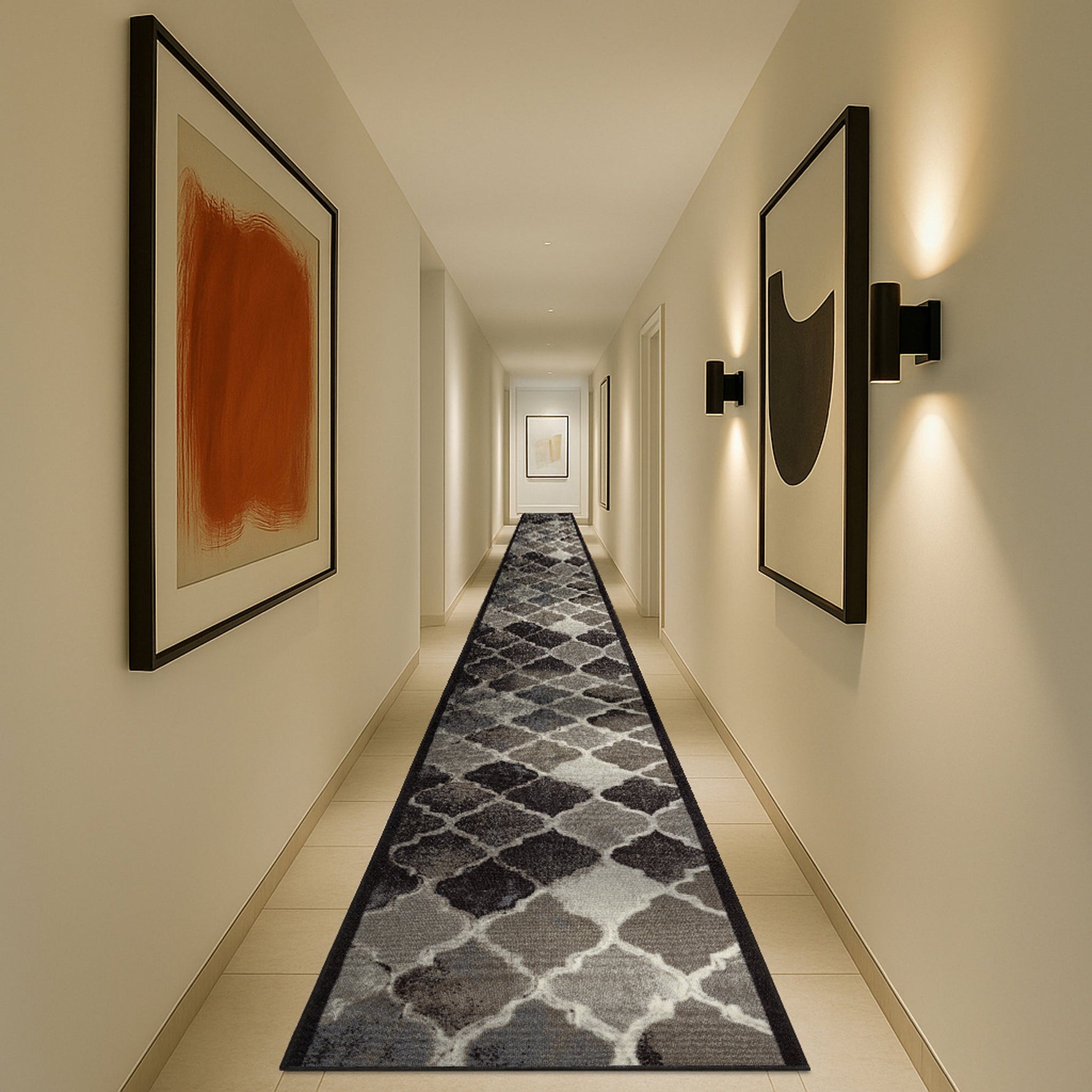 Stair Runner Non - Slip Kitchen Mat - Grey Anejo - Bargainia.com - 