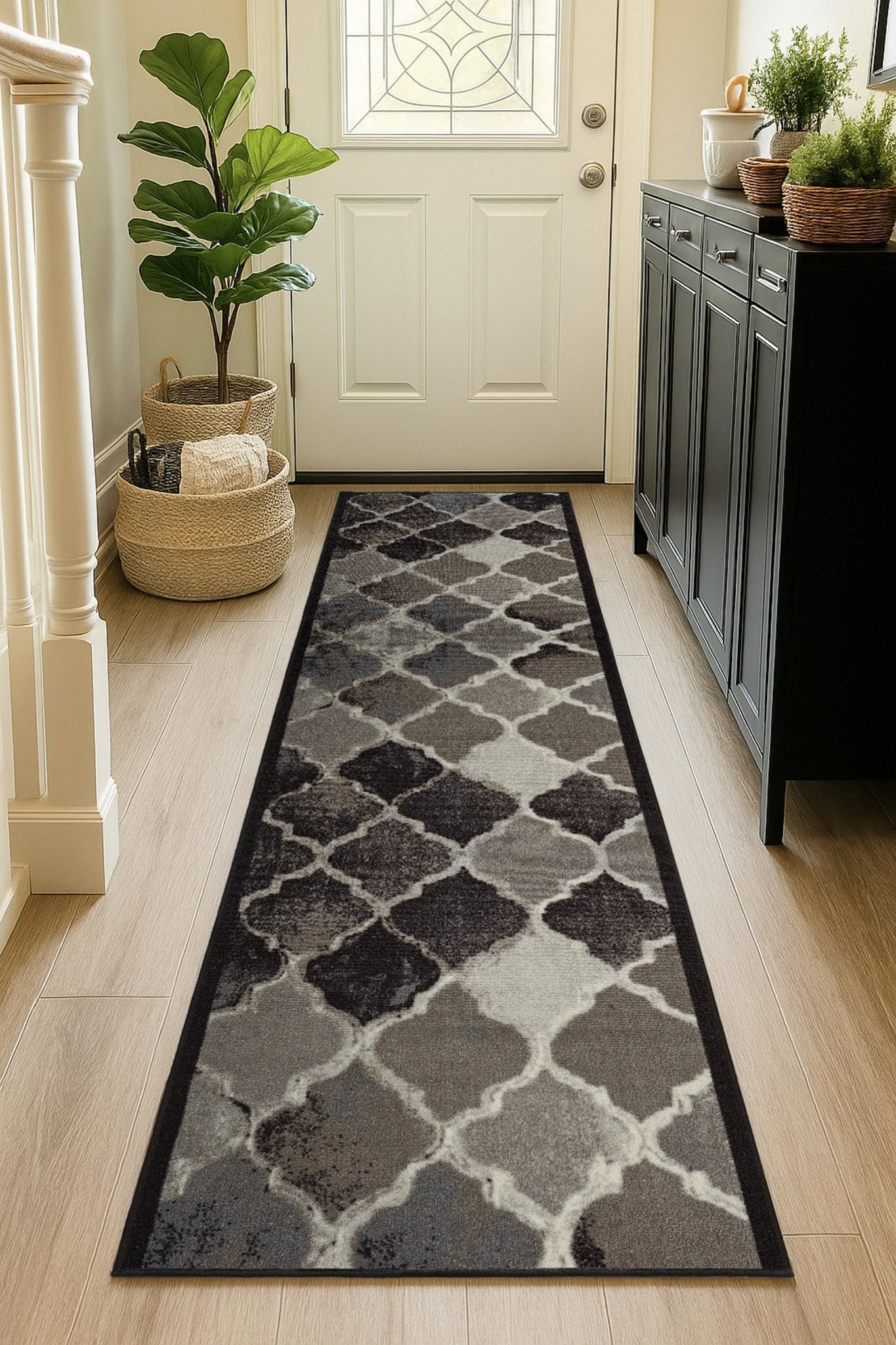 Stair Runner Non - Slip Kitchen Mat - Grey Anejo - Bargainia.com - 