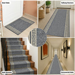 Stair Runner Non - Slip Kitchen Mat - Grey Luna - Bargainia.com - 