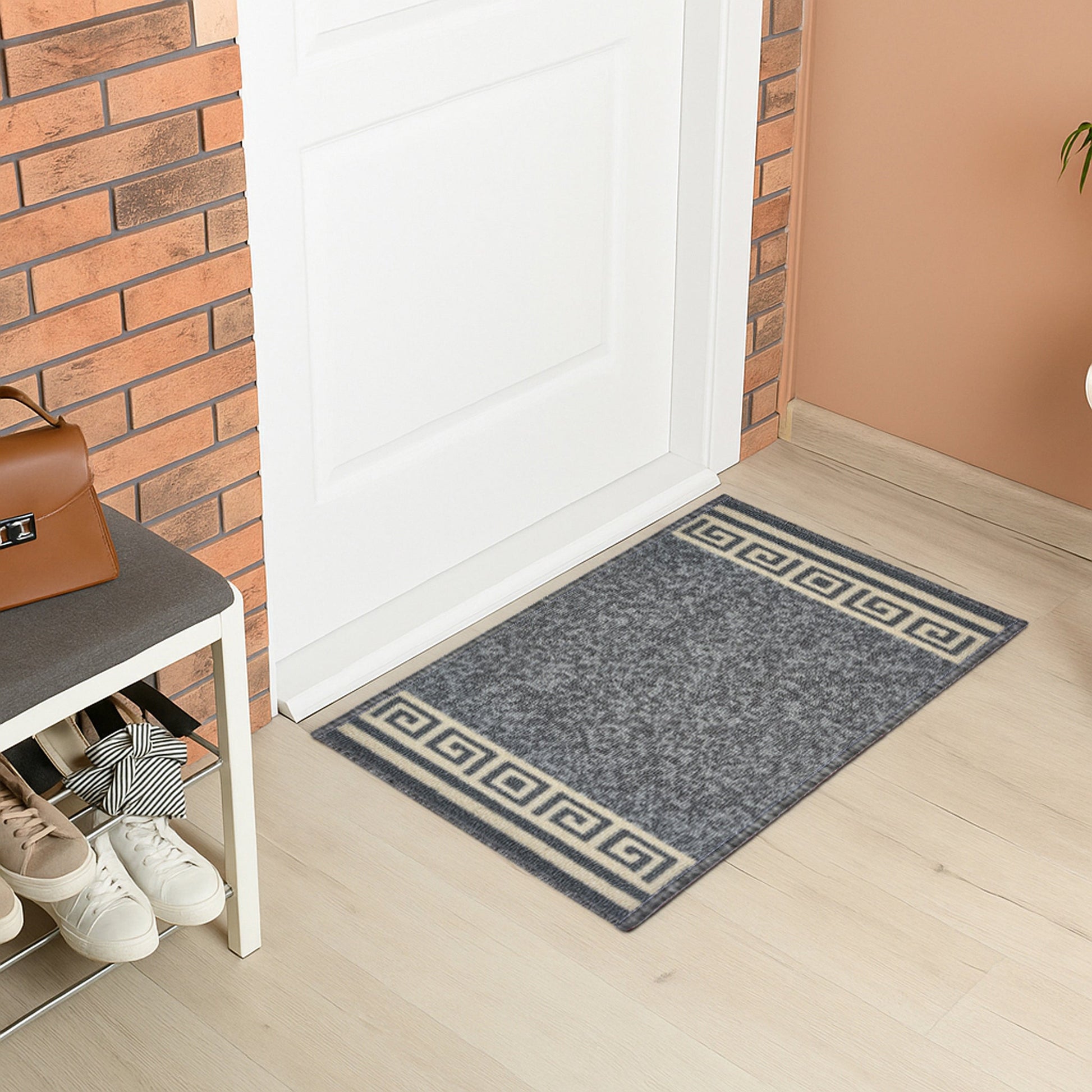 Stair Runner Non-Slip Kitchen Mat - Grey Luna Stair Runner Rug Masters