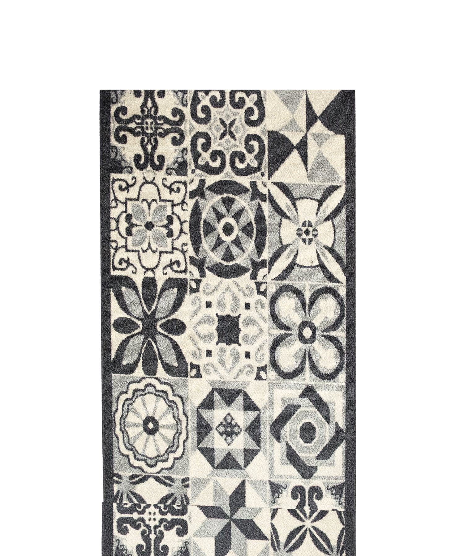 Stair Runner Non - Slip Kitchen Mat - Grey Tiles - Bargainia.com - 