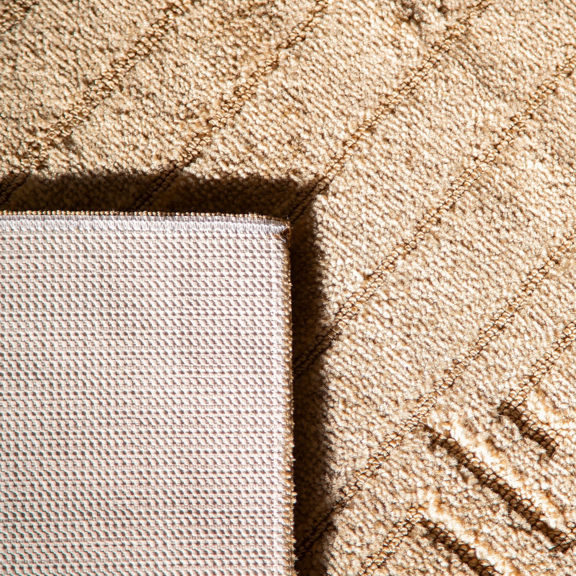 Stair Runner Non-Slip Kitchen Mat - London Beige Greek Border Stair Runner Rug Masters