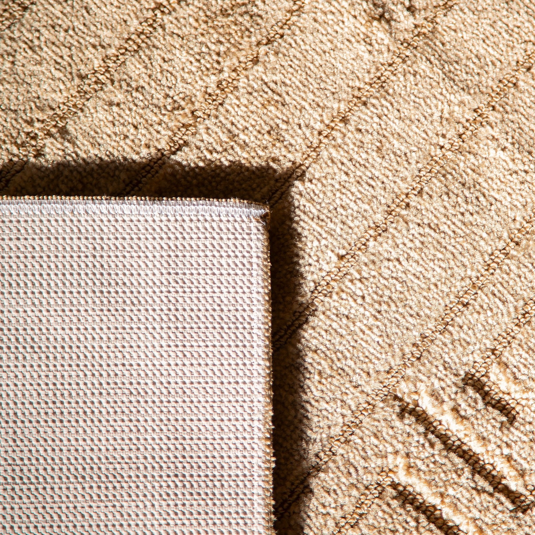 Stair Runner Non-Slip Kitchen Mat - London Beige Greek Border Stair Runner Rug Masters