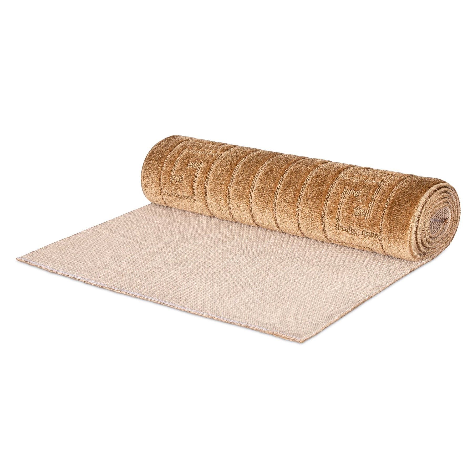 Stair Runner Non - Slip Kitchen Mat - London Beige Greek Border - Bargainia.com - 