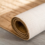 Stair Runner Non - Slip Kitchen Mat - London Beige Greek Border - Bargainia.com - 