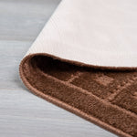 Stair Runner Non - Slip Kitchen Mat - London Geometric Brown - Bargainia.com - 