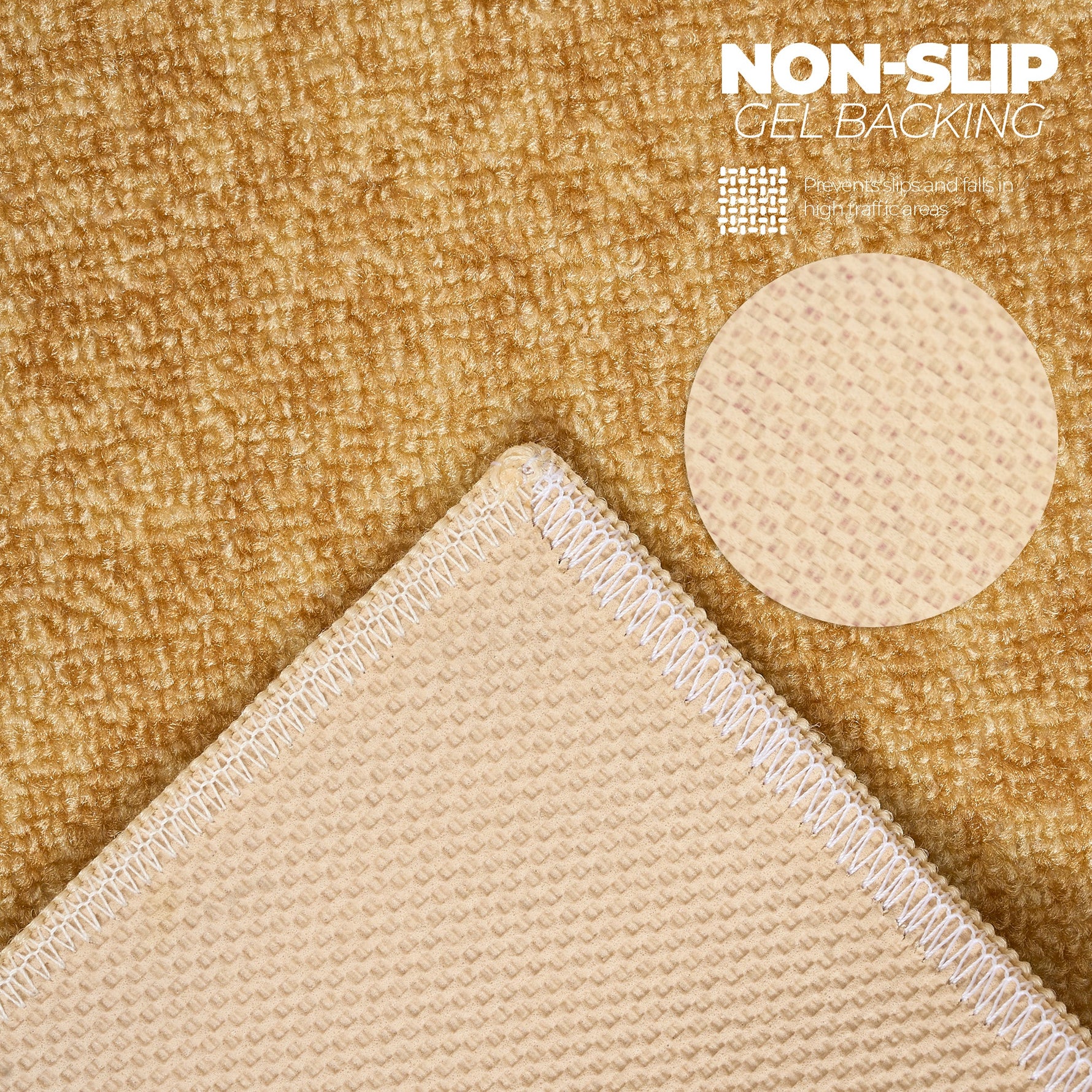 Stair Runner Non - Slip Kitchen Mat - Luna Beige - Bargainia.com - 