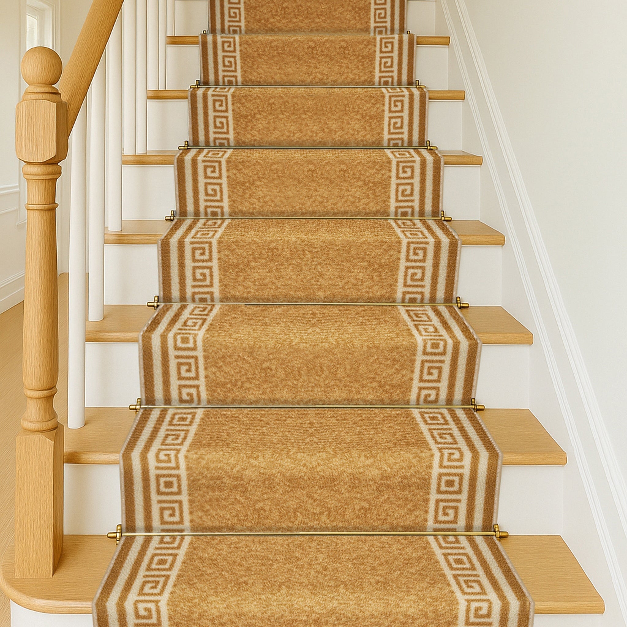Stair Runner Non-Slip Kitchen Mat - Luna Beige Stair Runner Rug Masters