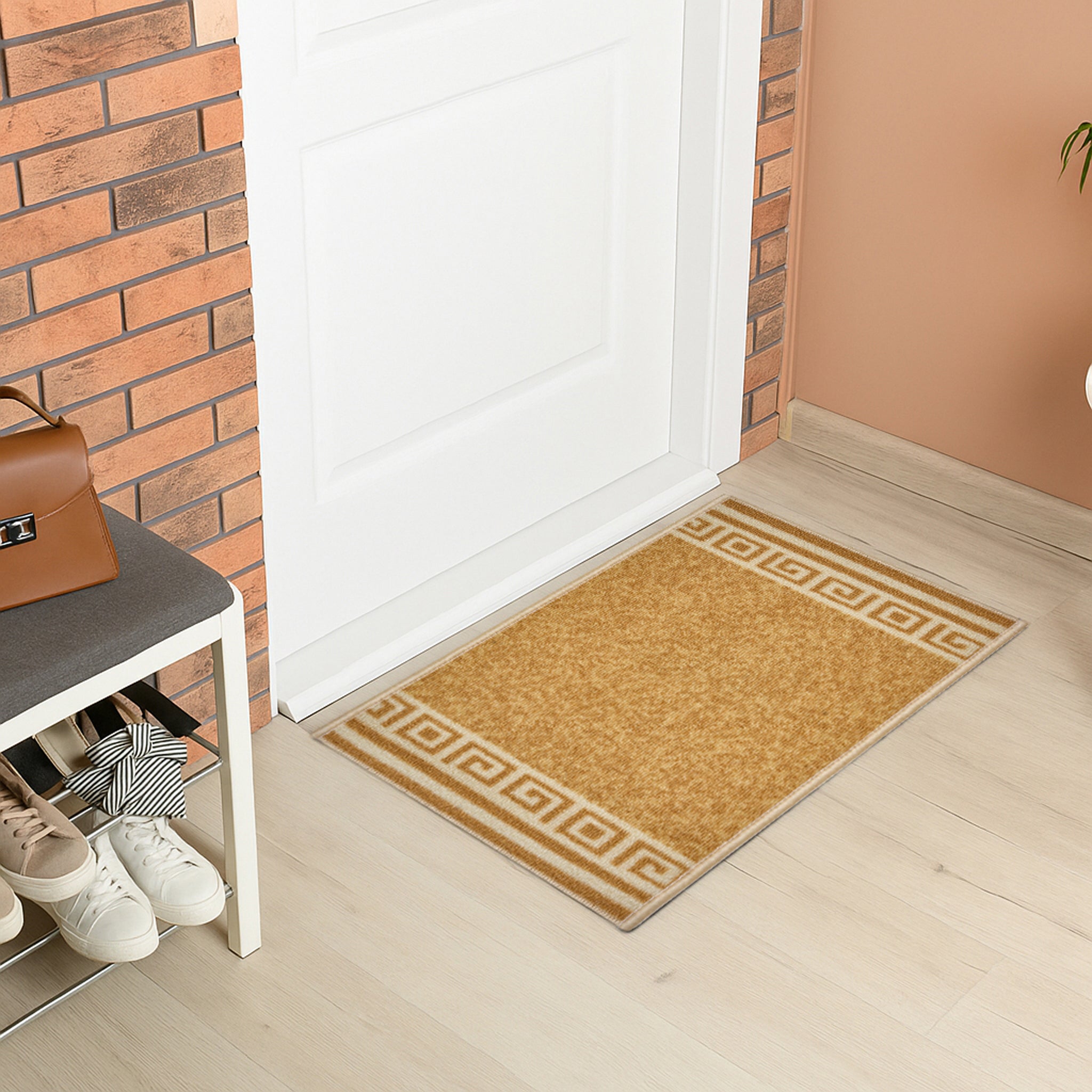 Stair Runner Non-Slip Kitchen Mat - Luna Beige Stair Runner Rug Masters