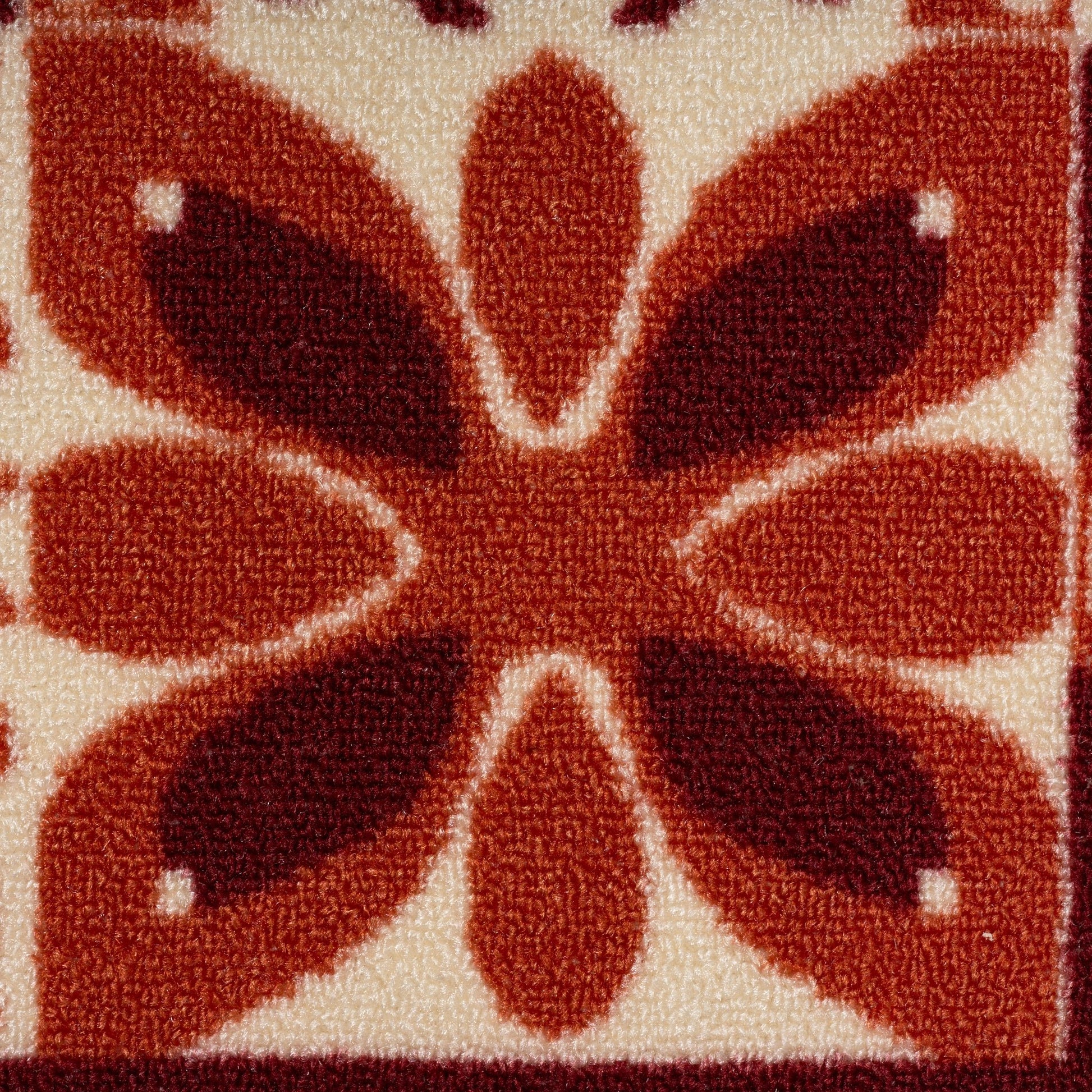 Stair Runner Non-Slip Kitchen Mat - Luna Red Tiles Stair Runner Rug Masters