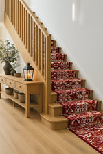 Stair Runner Non - Slip Kitchen Mat - Luna Red Tiles - Bargainia.com - 