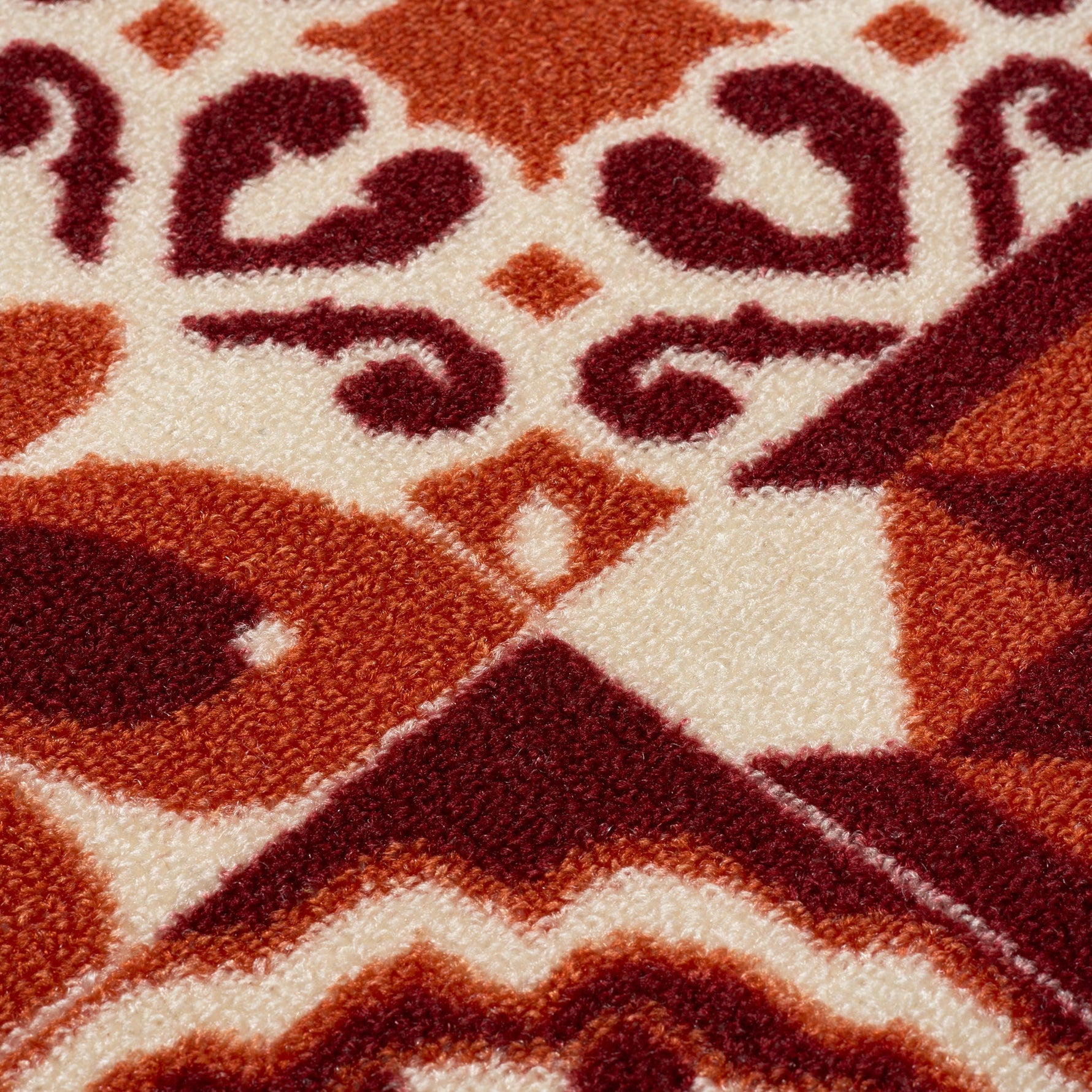 Stair Runner Non - Slip Kitchen Mat - Luna Red Tiles - Bargainia.com - 