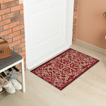 Stair Runner Non - Slip Kitchen Mat - Red Filigree - Bargainia.com - 