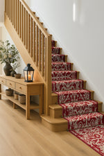 Stair Runner Non - Slip Kitchen Mat - Red Filigree - Bargainia.com - 