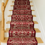 Stair Runner Non - Slip Kitchen Mat - Red Filigree - Bargainia.com - 