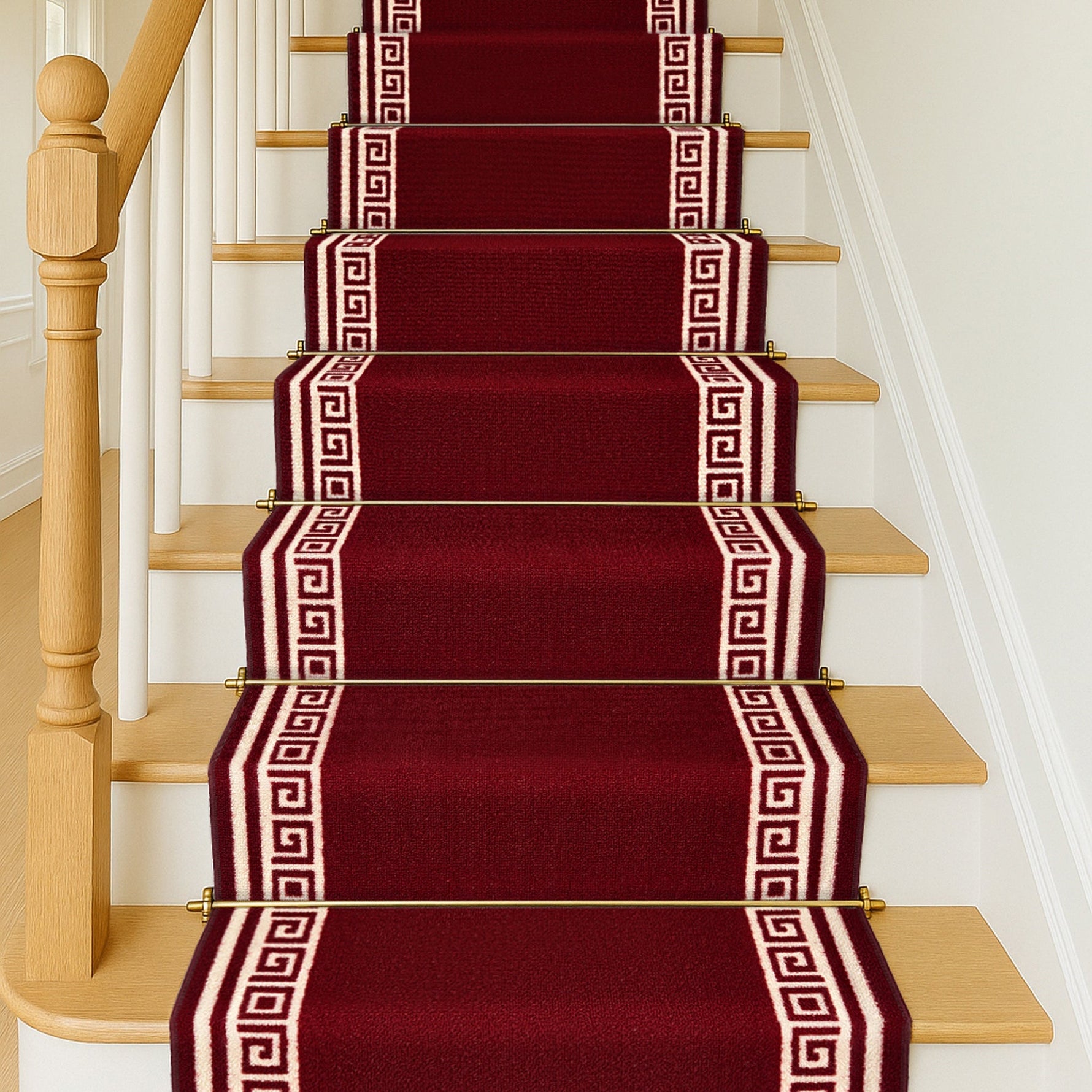Stair Runner Non - Slip Kitchen Mat - Red Luna - Bargainia.com - 
