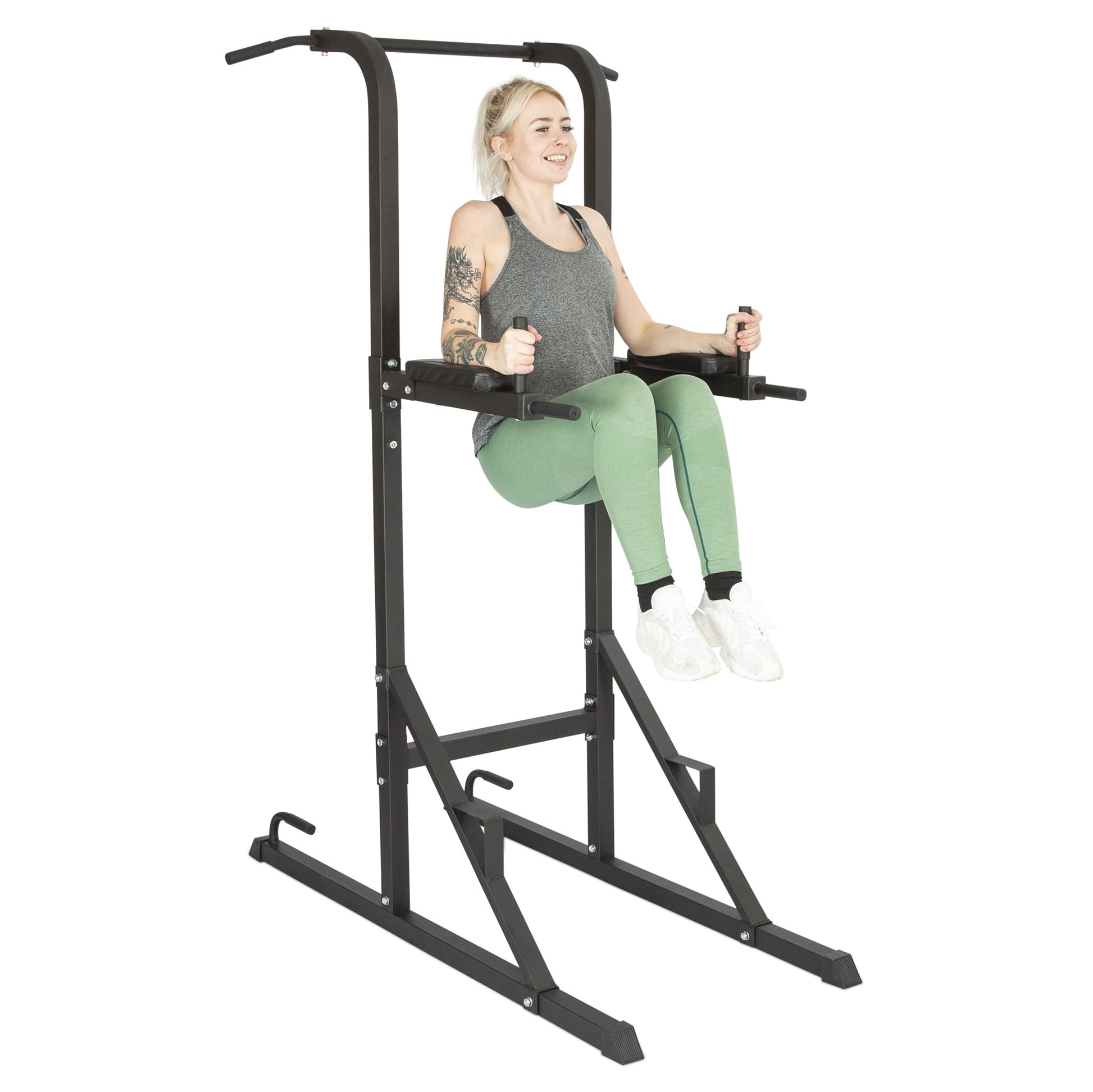 Steel Power Tower Pull-up & Dip Station Fitness Clearance
